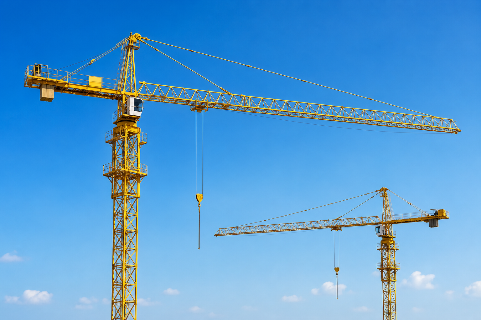 Visuel généré grue de chantier à tour pour travaux BTP