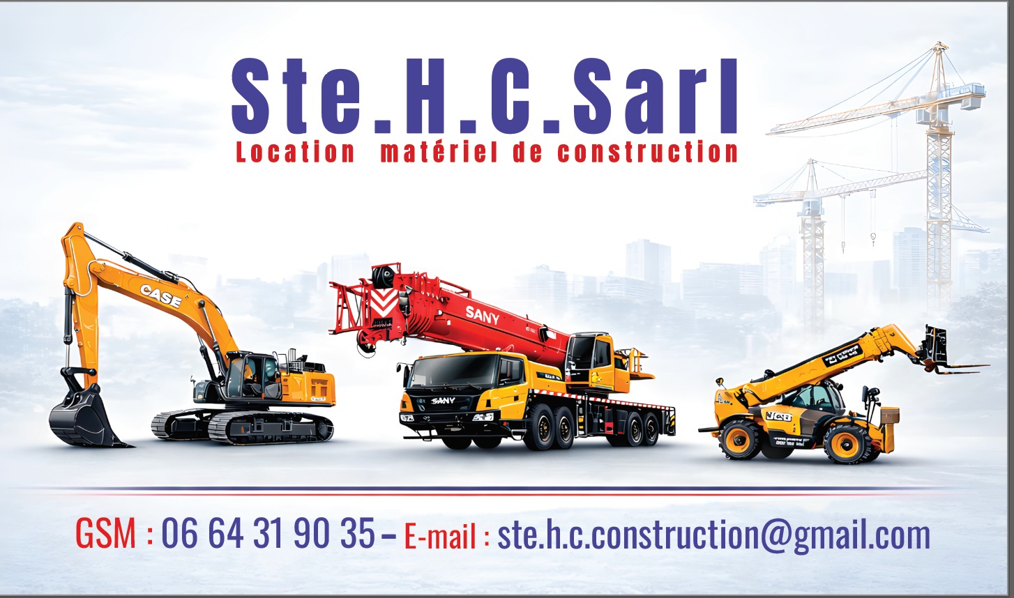 Ste.H.C.Sarl location matériel de construction et grue mobile au Maroc